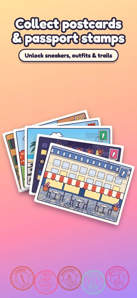 Postcards and passport stamps
